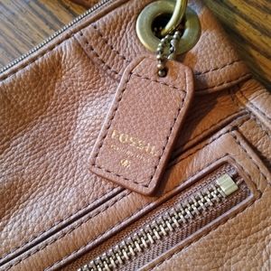 Brown leather Fossil crossbody